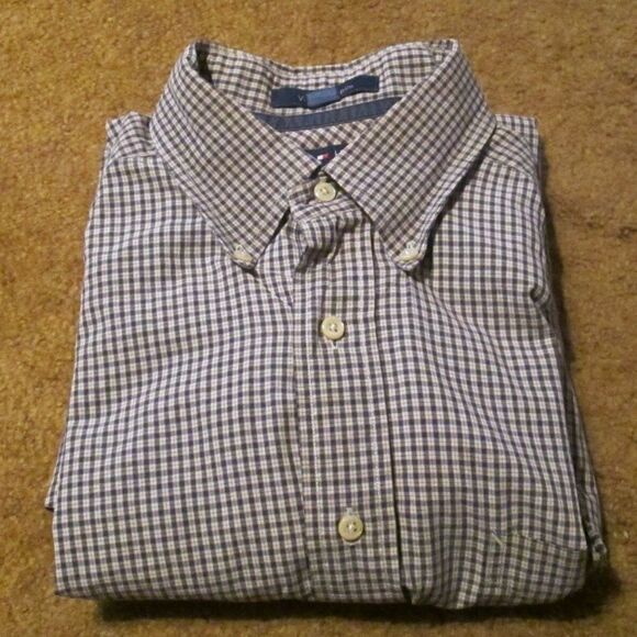 Tommy Hilfiger Brown Plaid Vintage Poplin Shirt - Picture 3 of 6